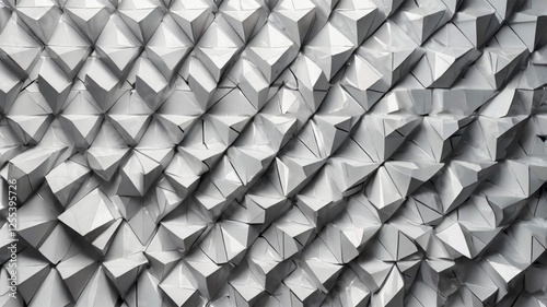 Abstract White and Grey Glossy Pattern - Geometric Tech Banner for Digital Design