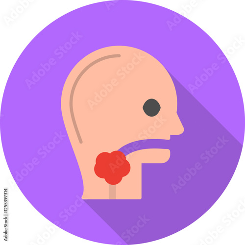 Throat Cancer Vector Icon