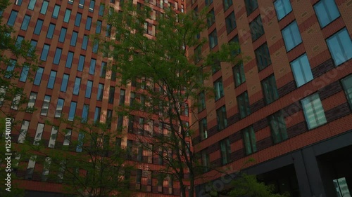 Business district with modern office buildings at Amsterdam Zuid