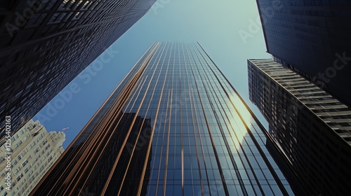 Urban Skyscrapers, Elevated View, City Center, Architectural Feature, Background photo