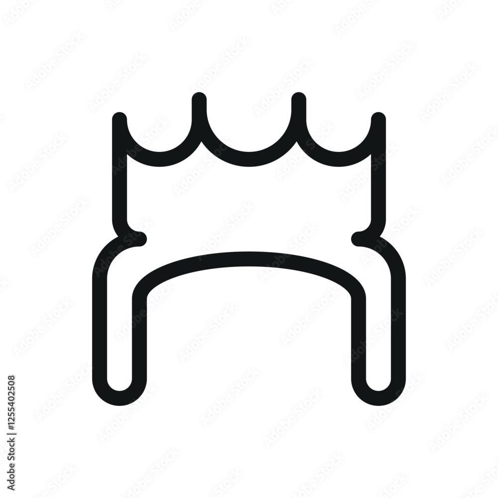 Billiard bridge line icon, moose head bridge vector symbol with editable stroke Billiard bridge line icon, moose head bridge vector symbol with editable stroke