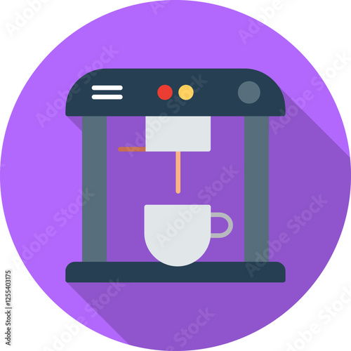Unique Coffee Machine Vector Icon