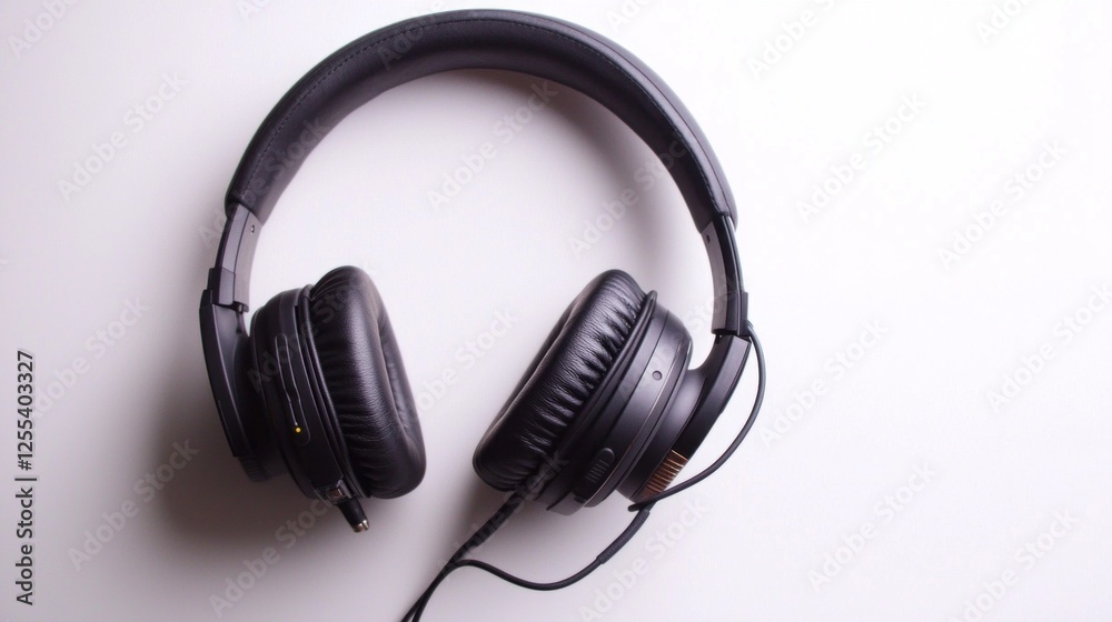 These sleek, high-quality headphones sit on a pristine white background, showcasing their modern design and comfort fit that enhances any listening experience, whether at home or on the go These sleek, high-quality headphones sit on a pristine white background, showcasing their modern design and comfort fit that enhances any listening experience, whether at home or on the go