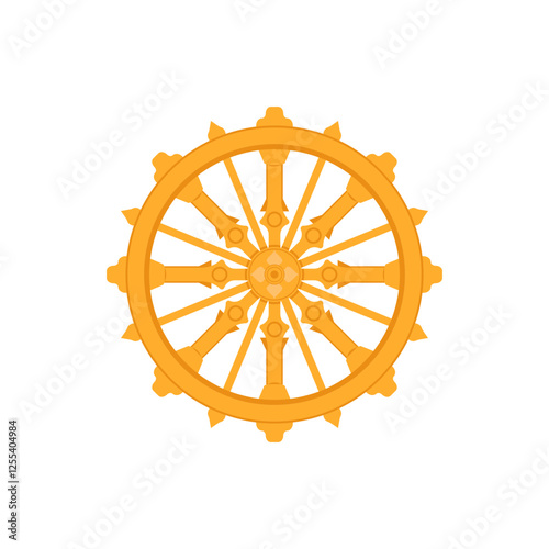 Dharma Wheel, Diwali, Hindu, Indian Symbol Illustration