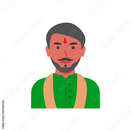 Hindu Man, Diwali, Hindu, Indian Symbol Illustration