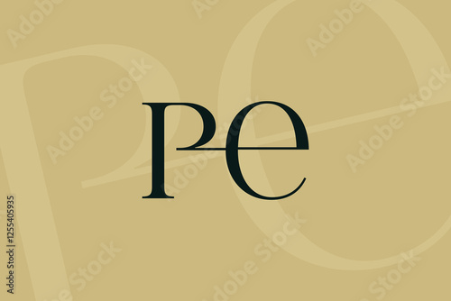 PE or EP letter logo icon design. Classic style luxury initials monogram.