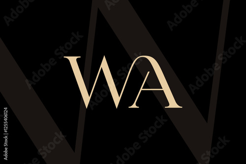 WA or AW letter logo icon design. Classic style luxury initials monogram.