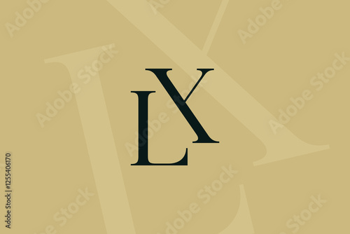 XL or LX letter logo icon design. Classic style luxury initials monogram.