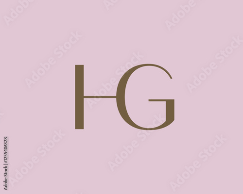 HG letter logo icon design. Classic style luxury initials monogram.