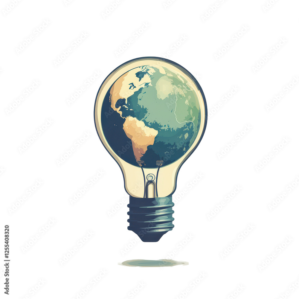 Earth Inside a Lightbulb Global Idea Green Energy Earth Inside a Lightbulb Global Idea Green Energy