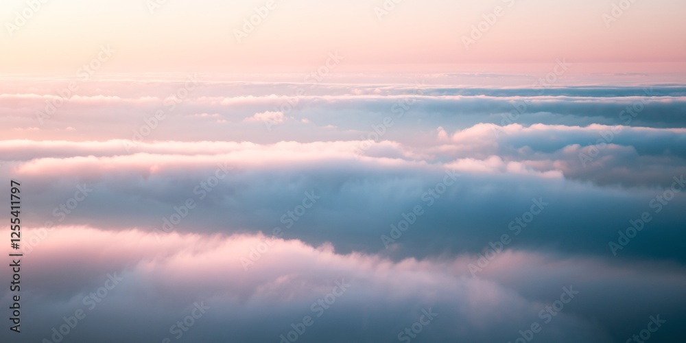 Tranquil Layers of Clouds at Sunrise. A serene view of soft, layered clouds bathed in the gentle hues of sunrise, evoking a sense of peace and endless possibility in the sky. Tranquil Layers of Clouds at Sunrise. A serene view of soft, layered clouds bathed in the gentle hues of sunrise, evoking a sense of peace and endless possibility in the sky.