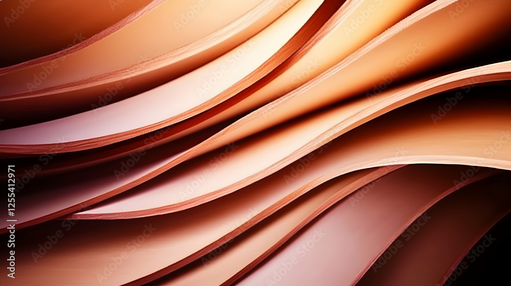 Obraz premium Dynamic layers of abstract shapes with gradient colors, for graphic design backdrop, texture, and artistic presentations