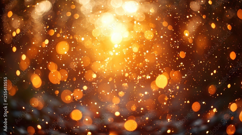 Obraz premium Golden Bokeh Abstract Background