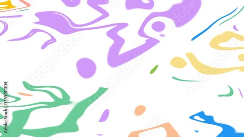 Background motion graphic loop of colorful fluid and fabric cloth. 4K loop for motion graphic and animation.