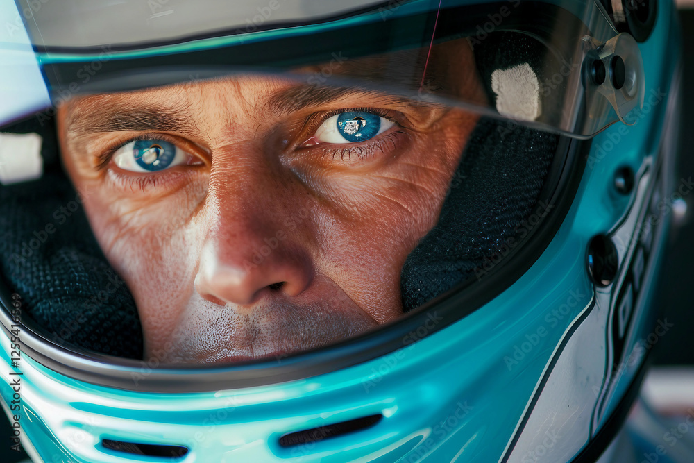Professional racing team lineup in helmets and gear, showcasing unity and determination in motorsport, generative AI Professional racing team lineup in helmets and gear, showcasing unity and determination in motorsport, generative AI