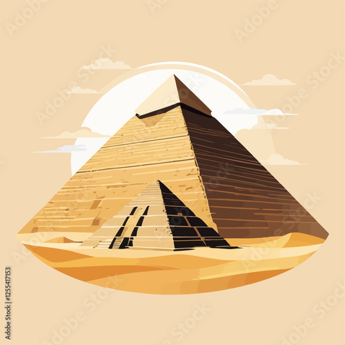 giza pyramid.vector illustration.	

