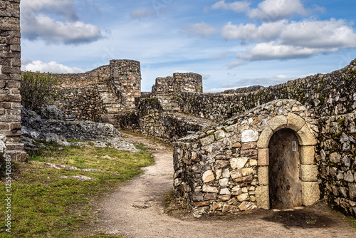 The Fort and Castelo of Marvao on the Hill of Castelo de Marvao in Alentejo, Portugal