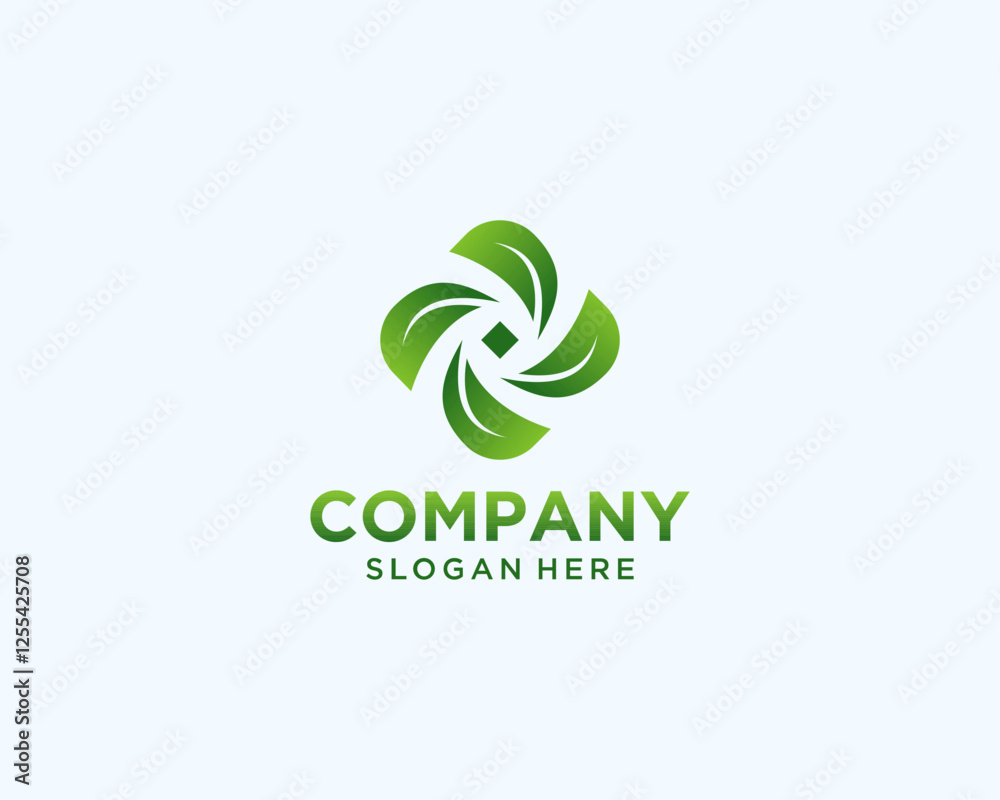 Obraz premium Square leaf logo