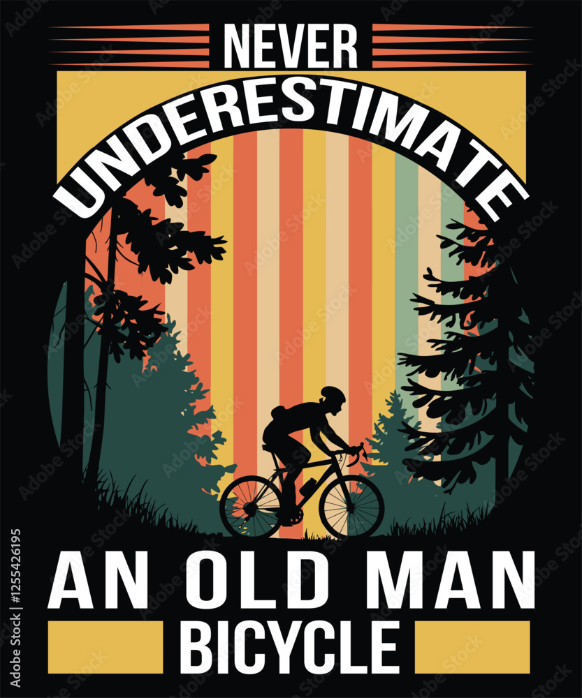 Fototapeta premium Retro bicycle tshirt design