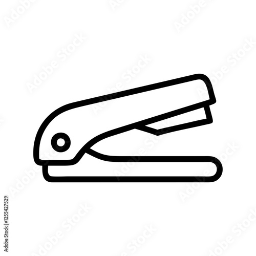 Stapler icon, simple outline style