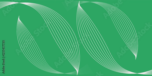 A seamless green vector background featuring abstract white contour lines forming fluid, wavy patterns. vector smooth