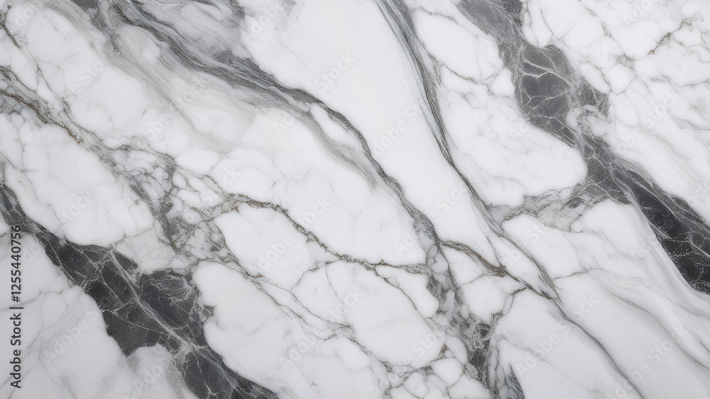 Obraz premium White marble with gray veining