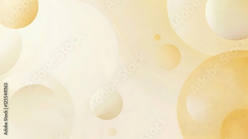 Wallpaper Mural Abstract Background with Pale Yellow Circles and Overlapping Forms Torontodigital.ca