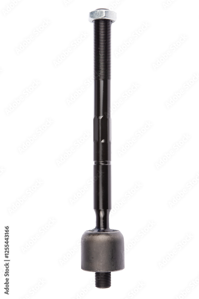 New auto parts, tie rod on a white background. Car Suspension Repair New auto parts, tie rod on a white background. Car Suspension Repair