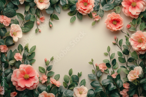 A beautiful frame of luxurious spray roses in delicate colors on a light background. Minimalism, spring banner. Postcard for International Women's Day