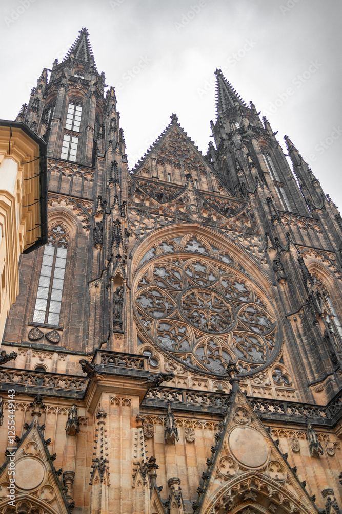 Obraz premium Cologne Cathedral, monument of Catholicism and Gothic architecture in Prague, Czech Republic. High quality photo
