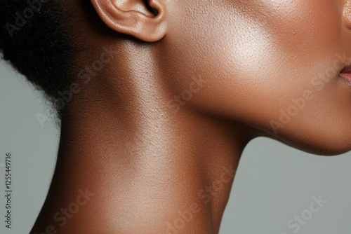 Wallpaper Mural Close up of glowing skin on a woman's neck and face Torontodigital.ca