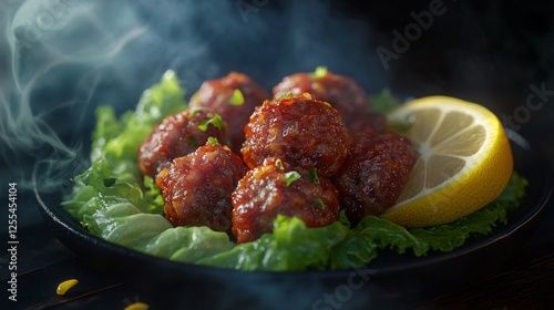 Turkish Spicy Raw Meatballs or Cig Kofte photo