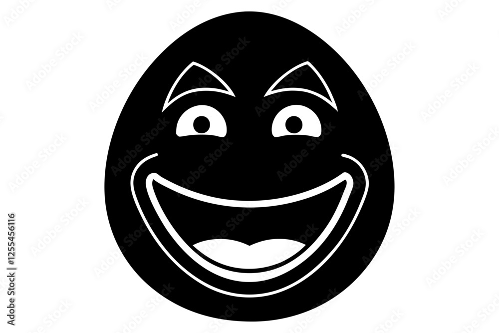 Smiling Reaction Emoji Silhouette Icon – Happy Face Black Vector,happy, black, expression, smile, reaction, emoticon, isolated, illustration, emoji, sign, joy, cartoon, fun. Smiling Reaction Emoji Silhouette Icon – Happy Face Black Vector,happy, black, expression, smile, reaction, emoticon, isolated, illustration, emoji, sign, joy, cartoon, fun.