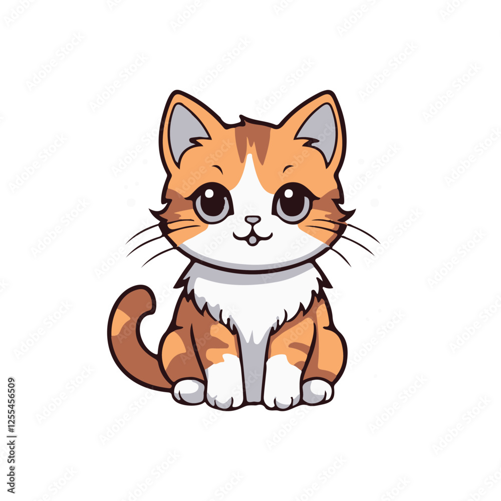 custom made wallpaper toronto digitalCute cat design vector file with white background