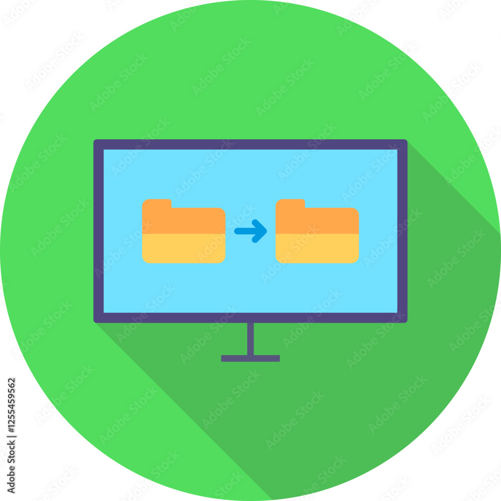Unique Flat Long Shadow Vector Icon Unique Flat Long Shadow Vector Icon