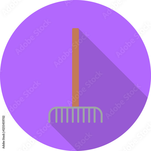 Fork picking Leaves Vector Icon