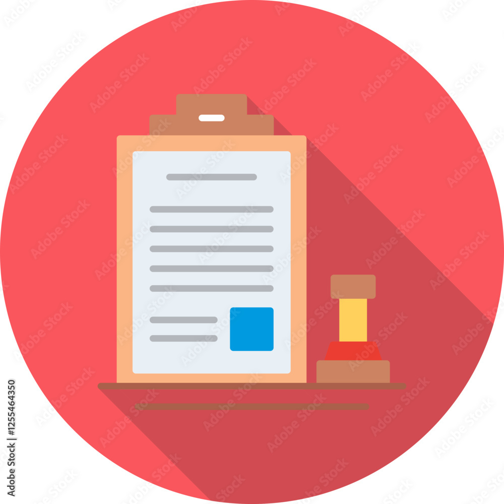 Unique Flat Long Shadow Vector Icon Unique Flat Long Shadow Vector Icon