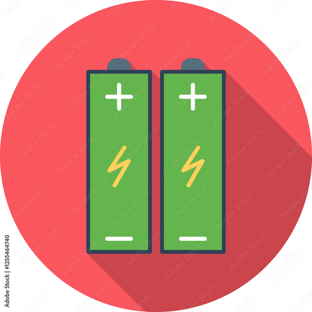 Obraz premium Batteries Vector Icon