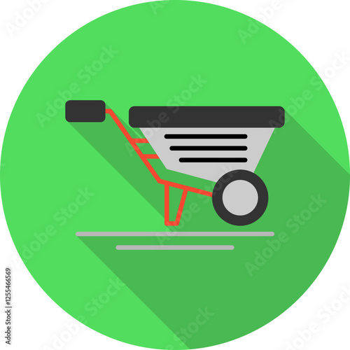 Wheelbarrow Vector Icon