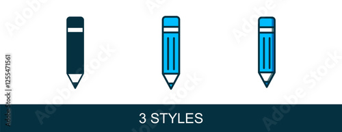 Filled outline Pencil with eraser icon isolated on white background. Drawing and educational tools. School office symbol. Vector