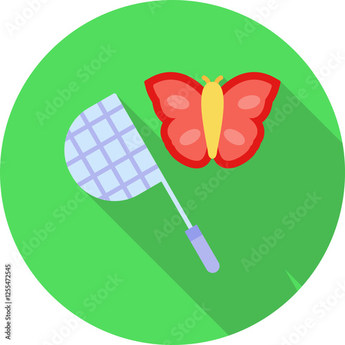 Butterfly Catcher Vector Icon