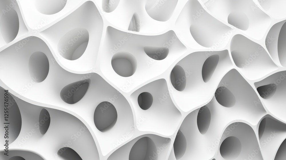 Abstract White Surface with Organic Patterns and Holes Texture Abstract White Surface with Organic Patterns and Holes Texture