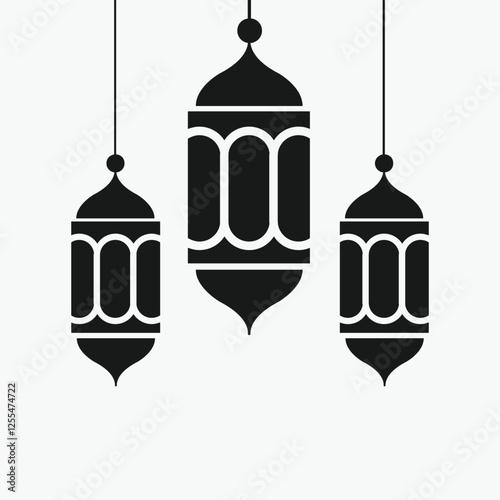 Ramadan Lantern, Lantern icon vector. Lamp illustration sign. Flashlight symbol. Arabian lamp logo.