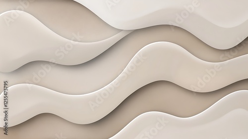 Wallpaper Mural Abstract Beige and White Wave Pattern Design Torontodigital.ca