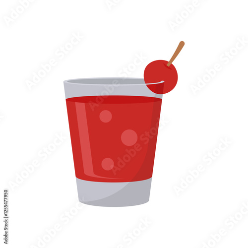 Red Headed Slut, Cocktails Vector illustration, Isolated