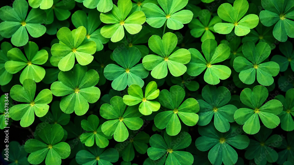 Vibrant Lush Clover Leaves Background for St. Patrick's Day Projects: Ideal for Marketing, Invitations, and Festive Event Promotions Vibrant Lush Clover Leaves Background for St. Patrick's Day Projects: Ideal for Marketing, Invitations, and Festive Event Promotions