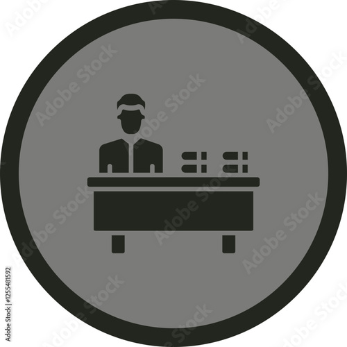 Book Keeper Vector Icon Design
