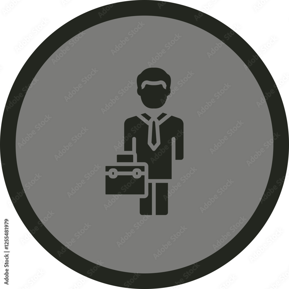 Man Businessman With Suitcase Vector Icon Design Man Businessman With Suitcase Vector Icon Design