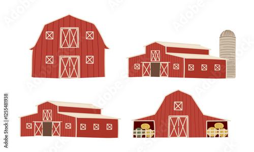 Red Barn, a set of hand drawn illustrations.