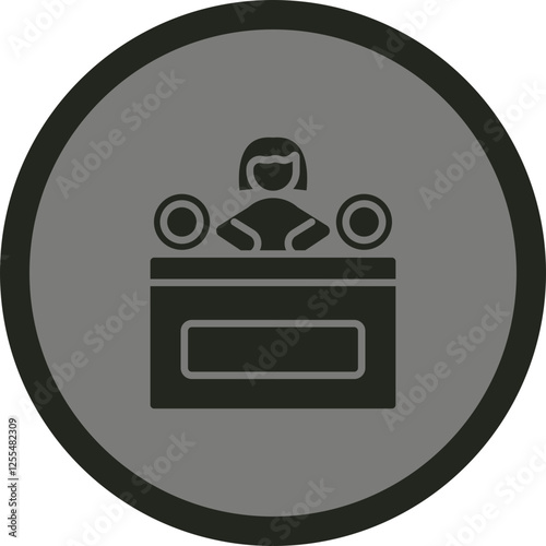 Woman Dish Washer Vector Icon Design